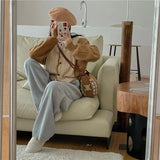 Streetwear Knitted Cardigan Women Patchwork Cropped Sweater Coat Korean Knitwear Jackets Casual Harajuku Jumpers