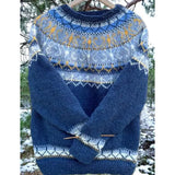 Hot New Sweater Women's Round Collar Color Loose Fashion Knitted Shirt Long