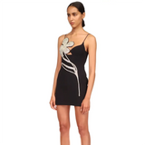 Strap Bandages Dress 2022 New Beading Women Sexy Clothing Club Party Celebrity Mini