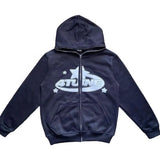 Clothes Star Letter Print Retro Oversized Hoodie Women Street Hip-hop Harajuku Casual Zipper Sweatshirt Autumn