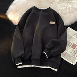 Loose Long Sleeve Pullovers Women Spring Korean 3XL Solid Color BF Sweatshirts Casual Lazy Wind Top