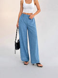 Loosely-Broadly Bagging Rubber-Legged Casual Trousers In Autumn