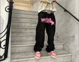 Y2K Jeans Men Hip Hop Gothic Street New Rock Clothing Jeans Women Pants Harajuku Casual Black Denim Trousers