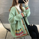 cardigan women's jacket loose Korean style lazy wind outside knit sweater autumn winter new
