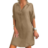 Mid Skirt Summer Rayon Short-sleeved Shirt