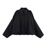 Spring New Velvet-Sensitive Collared Loose Bomber Jacket