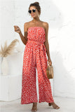 Queens Women Boho Bodysuits Floral Print Tubing Pockets Loose Rompers Bohemian Polyester