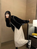 Short Baseball Jacket Coat 2023 New Korean Autumn and Winter Casual Black Jacket Top Female Cardigan Zipper