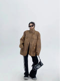 Imitation Lamb Fur Jacket for Women Elegant Lapel Thicken Warm Overcoat New Chic American Vintage