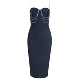 Spaghetti Strap Bandages Dress 2022 New Women Sexy Sleeveless Clothes Club Party Elegant