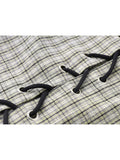 Women Tees Shirt Y2k Girl Cute Sexy Bandage Patchwork Hollow Out Cropped Tops Streetwear Short Sleeve Polo-neck Kawaii T