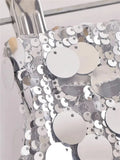2023 Sequin Skirt Women Glitter Silver Short Skirt Woman Fashion High Waist Mini Summer Skirts Shiny Sexy Women's