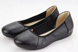 Zingj Large Size Women's Shoes 41-43 Spring Model 2024 New Versatile Flat Leather Shallow Single Shoes Soft Sole Mother Shoes-Outfit