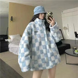 Wool With Padded Jacket And Coat On Both Sides Women's Y2K New Love Lazy Wind Fashion Cotton-Padded Jacket Casual Joker