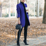 Autumn Winter New Stand Up Collar Women's Jackets 2020 Fashion Casual Solid Slim Long Sleeve Ladies Long Jackets