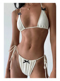 Zingj New Summer Sexy Bikini Swimsuit Bow Tie Tie Biniki Swimsuit