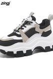 Sneakers Women Vulcanize Shoes Chunky Sneakers Reflective Platform Shoes Woman Basket Femme Dad Shoes Tenis
