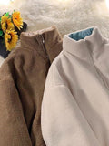 reversible corduroy jacket with contrasting