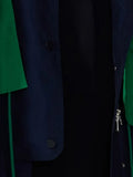 Spring Autumn Extra Long Oversized Green Trench Coat for Women with Big Pockets Drawstring Luxury Designer Fashion