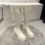 knee boots 2022 autumn and winter new long boots female knight boots thick bottom retro all-match thin and high
