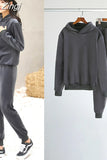 2 piece Tracksuit Women black velvet Sweatshirt Female Sport Pullover Women's Sport Set Tracksuit for Women