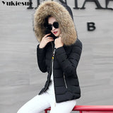 Faux Fur Parkas Women Down Jacket clothes Womens Parkas Thicken Outerwear hooded Winter Coat Female Jacket Cotton