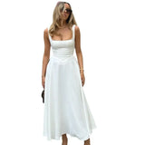 Spring Summer New Women's Temperament Solid Color Collar Sleeveless Belt Sling