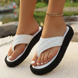 Large-Size Thick-Bottomed Slipper-Type Lattice Casual Summer
