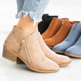 And Winter New Women's Boots Double Zipper Large Size Lady Short