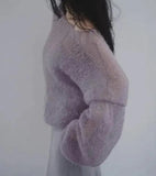 Sleeved Mesh Knit