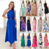 Zingj Spring And Summer New Wish One Shoulder Slim Waist Wipe Show Back