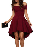 Off-shoulder Sleeve Large Swing Dovetail Color