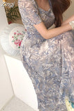 Dress Women Korean Floral Loose Style Casual Office Ladies Dresses Modis 2023 Pleated Fashion Spring Dress