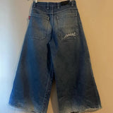 Letter Embroidery Jeans Woman Y2K New Street Hip Hop High Waisted Jeans Harajuku Punk Wide-Leg Pants Couple Baggy