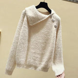 Warm 3 Piece Set Women Pullover Sweater + Wide Leg Pants +Lamb Wool Vest Outfits Knitted Suit Tracksuit Womens