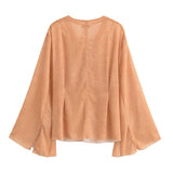 New Lace-Decorated Chiffon Loose Shirt