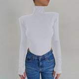 Winter Jumpsuits Women Rompers Sexy Club Hollow Out Backless Bodysuits Casual Long Sleeve Solid Slim Bodycon Women