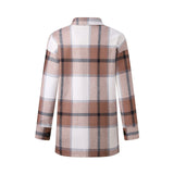 Women Oversize Jacket Winter Fleece Coat Vintage Plaid Top Long Sleeve Outerwear All Match Thick Shirt Fall Warm Ins Jacket
