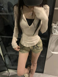 Transparent Slim Cami Top &amp; Long Sleeve Shirt