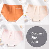 Seamless Panty Set Underwear Female Letter Comfortable Intimates Fashion Female Low-Rise Briefs Ice Silk Lingerie Drop
