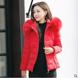 Faux Fur Parkas Women Down Jacket clothes Womens Parkas Thicken Outerwear hooded Winter Coat Female Jacket Cotton