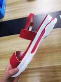 Summer Plus Size Women Shoes Fashion Platform Wedge Sandals Women Height Increase Closed Toe Roman Sandals Zapatos