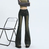 Jeans for Women Aesthetic High Rise Flare Jeans Fashion y2k Pants Streetwear Denim