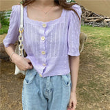 Cutout Knitted Cardigan Sweater Women Five-point Sleeves Thin Sunscreen Air Conditioning Short Sweater Female Spring