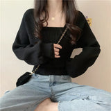 Women Knitting Elegant Solid All Match Ladies Casual Korean Style Daily Loose Design Spring Fashion Popular