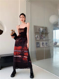 2 Piece Mesh Long Sleeve Punk Dress Women Turtleneck Long Midi Bodycon Ladies Dress Runway Fashion Designer