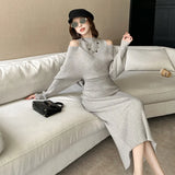 Dress 2025 High-End Temperament High Impact Belt Suit Splicing