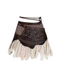 Patchwork Skirt Women's Skirts Kawaii High Waist Bandage A-Line Mini Skirt Harajuku Vintage Punk Party Girl Summer