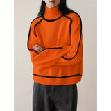 Maillard Autumn Winter Stripes Thin Leisure Loose Set Knitted Lazy Wind