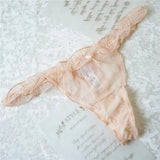 2XL Plus Size Women's G String Ruffled Underwear Panties Bow Sexy Lingerie Thongs Lace T-back Seamless Ruffles